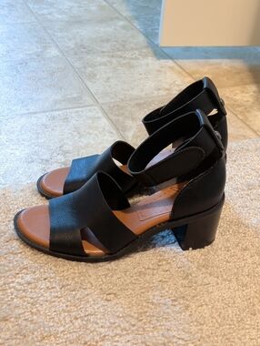 Zodiac Black Strappy Block Heel Sandals